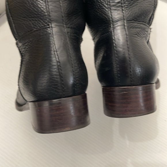 TORY BURCH ALAINA BLACK PEBBLED LEATHER BOOTS WOMENS SIZE 8M - Picture 8 of 16